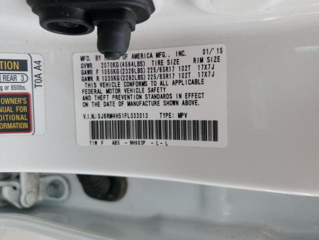 Photo 14 from auction – 2015 HONDA CR-V EX with VIN 5J6RM4H51FL033013