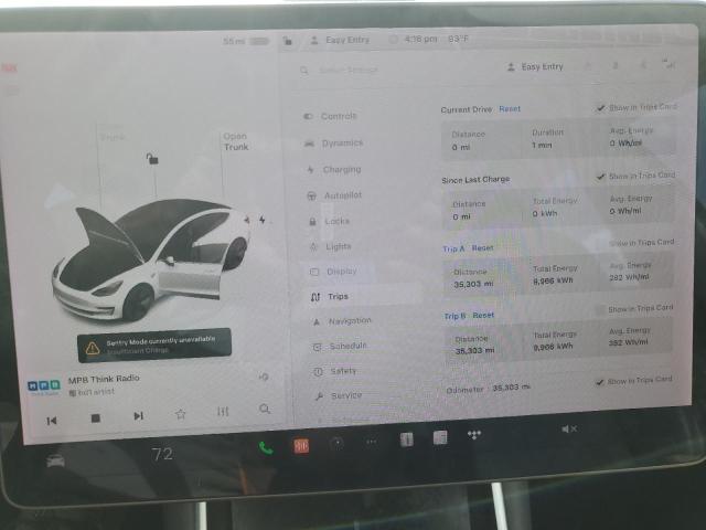 Photo 9 from auction – 2019 TESLA MODEL 3 with VIN 5YJ3E1EB6KF387995
