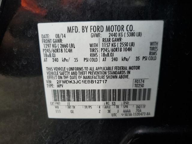 Photo 14 from auction – 2014 FORD EDGE SEL with VIN 2FMDK3JC1EBB12717