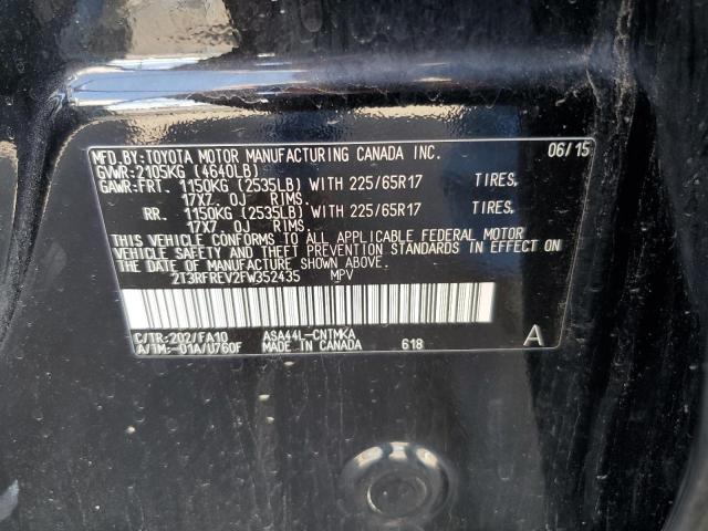 Photo 14 from auction – 2015 TOYOTA RAV4 XLE with VIN 2T3RFREV2FW352435