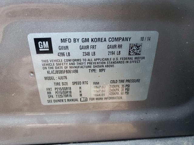 Photo 14 from auction – 2015 BUICK ENCORE CON with VIN KL4CJBSB5FB061498