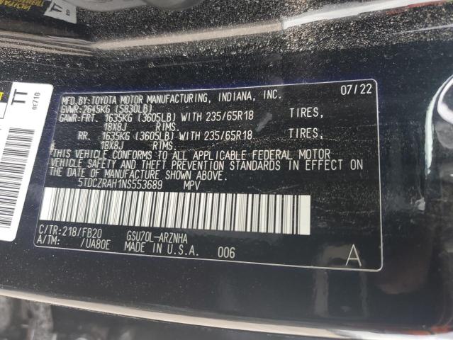 Photo 14 from auction – 2022 TOYOTA HIGHLANDER with VIN 5TDCZRAH1NS553689