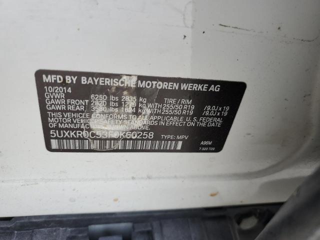 Photo 14 from auction – 2015 BMW X5 XDRIVE3 with VIN 5UXKR0C53F0K60258