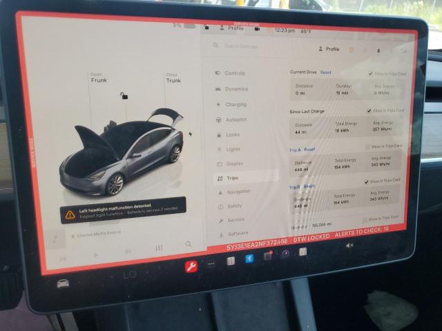Photo 9 from auction – 2022 TESLA MODEL 3 with VIN 5YJ3E1EA2NF372468
