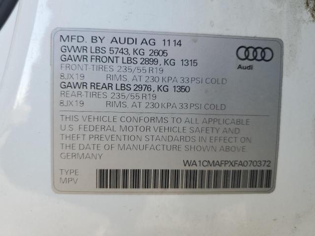 Photo 14 from auction – 2015 AUDI Q5 TDI PRE with VIN WA1CMAFPXFA070372