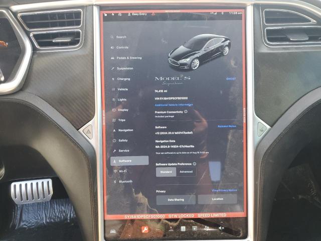 Photo 9 from auction – 2012 TESLA MODEL S with VIN 5YJSA1DP5CFS01000