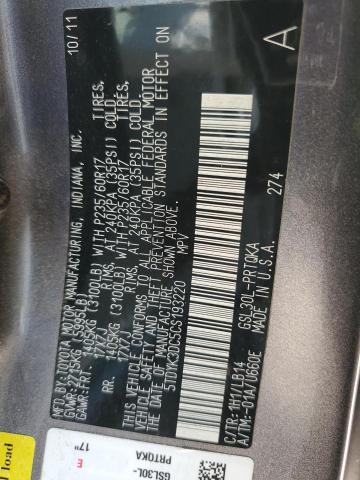 Photo 14 from auction – 2012 TOYOTA SIENNA XLE with VIN 5TDYK3DC5CS193220