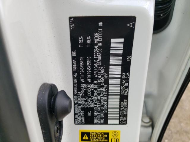 Photo 14 from auction – 2015 TOYOTA HIGHLANDER with VIN 5TDDKRFH3FS107739