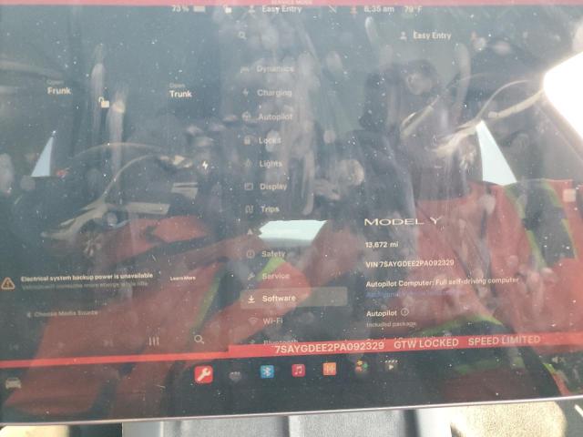Photo 9 from auction – 2023 TESLA MODEL Y with VIN 7SAYGDEE2PA092329