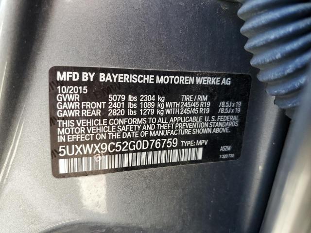 Photo 14 from auction – 2016 BMW X3 XDRIVE2 with VIN 5UXWX9C52G0D76759