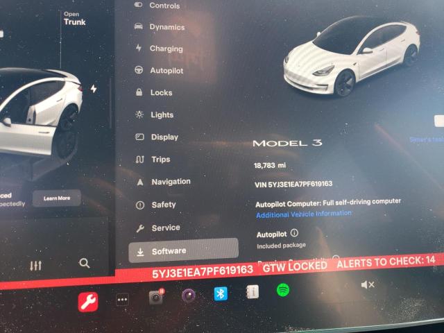 Photo 9 from auction – 2023 TESLA MODEL 3 with VIN 5YJ3E1EA7PF619163
