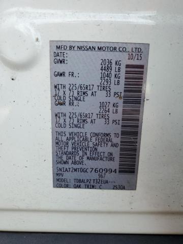Photo 14 from auction – 2016 NISSAN ROGUE S with VIN 5N1AT2MT0GC760994