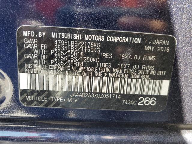 Photo 14 from auction – 2016 MITSUBISHI OUTLANDER with VIN JA4AD2A3XGZ051714