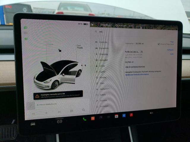 Photo 9 from auction – 2020 TESLA MODEL 3 with VIN 5YJ3E1EB9LF621046