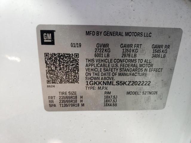 Photo 14 from auction – 2019 GMC ACADIA SLT with VIN 1GKKNMLS5KZ202222