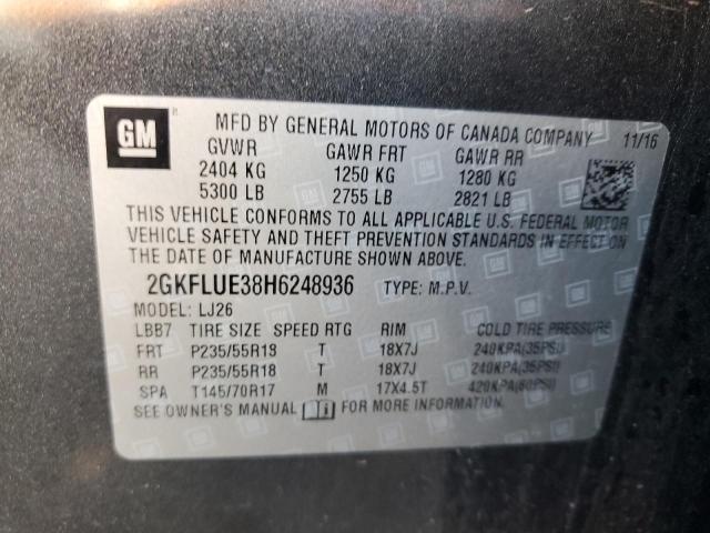 Photo 14 from auction – 2017 GMC TERRAIN SL with VIN 2GKFLUE38H6248936