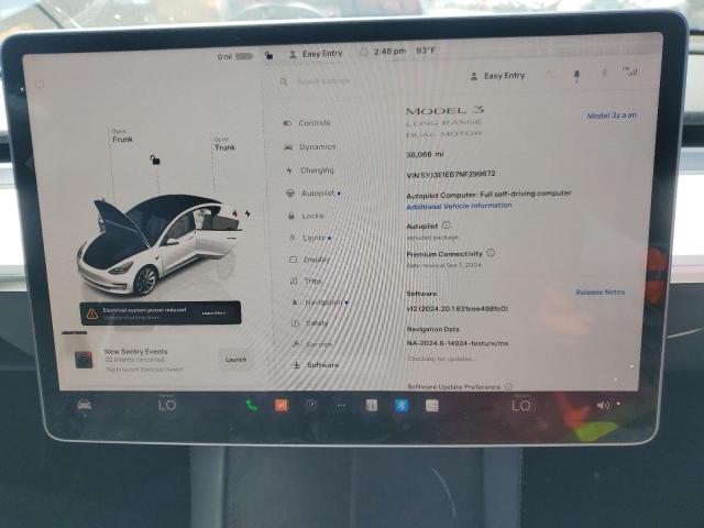 Photo 9 from auction – 2022 TESLA MODEL 3 with VIN 5YJ3E1EB7NF299672