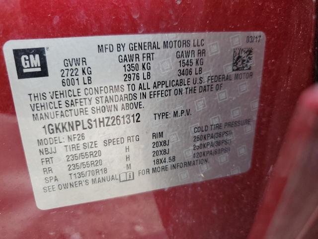 Photo 14 from auction – 2017 GMC ACADIA DEN with VIN 1GKKNPLS1HZ261312
