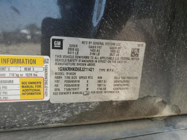 Photo 14 from auction – 2014 CHEVROLET TRAVERSE L with VIN 1GNKRHKD6EJ211421