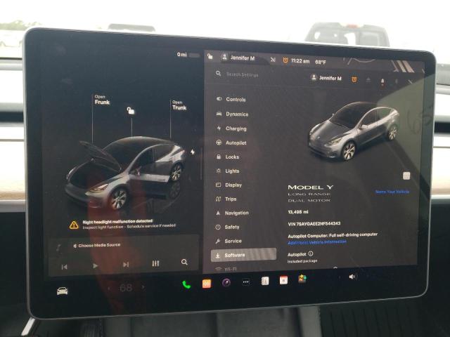 Photo 9 from auction – 2022 TESLA MODEL Y with VIN 7SAYGAEE2NF544343