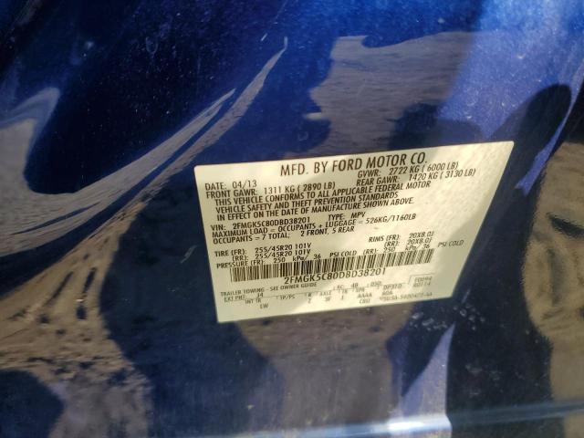 Photo 14 from auction – 2013 FORD FLEX SEL with VIN 2FMGK5C80DBD38201