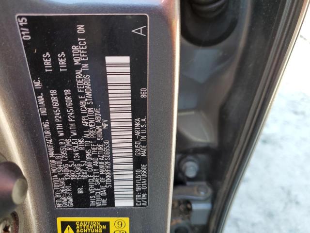 Photo 14 from auction – 2015 TOYOTA HIGHLANDER with VIN 5TDKKRFH2FS066530