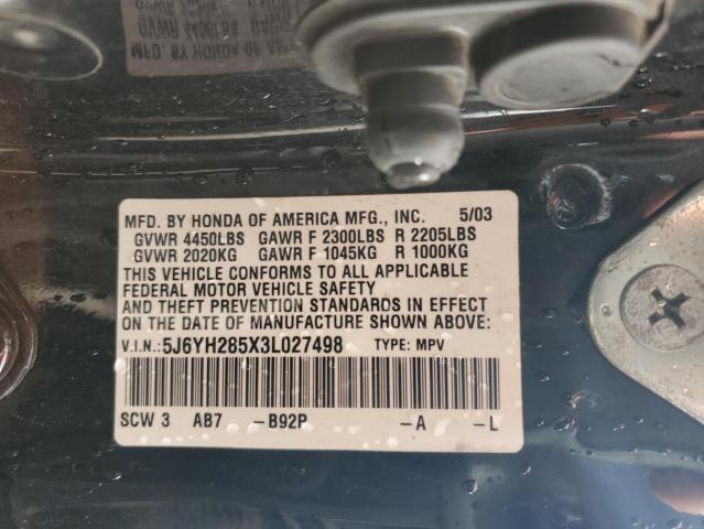 Photo 14 from auction – 2003 HONDA ELEMENT EX with VIN 5J6YH285X3L027498