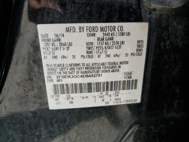 Photo 14 from auction – 2014 FORD EDGE SE with VIN 2FMDK3GC4EBA82751