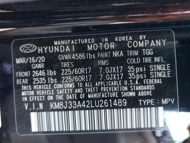 Photo 14 from auction – 2020 HYUNDAI TUCSON LIM with VIN KM8J33A42LU261489