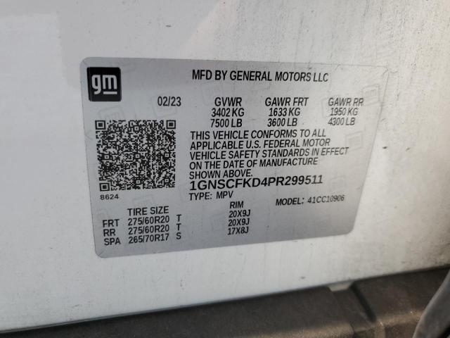 Photo 14 from auction – 2023 CHEVROLET SUBURBAN C with VIN 1GNSCFKD4PR299511