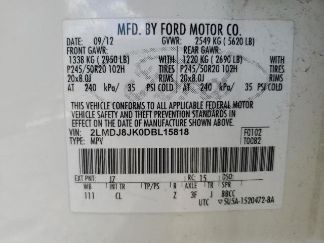 Photo 14 from auction – 2013 LINCOLN MKX with VIN 2LMDJ8JK0DBL15818