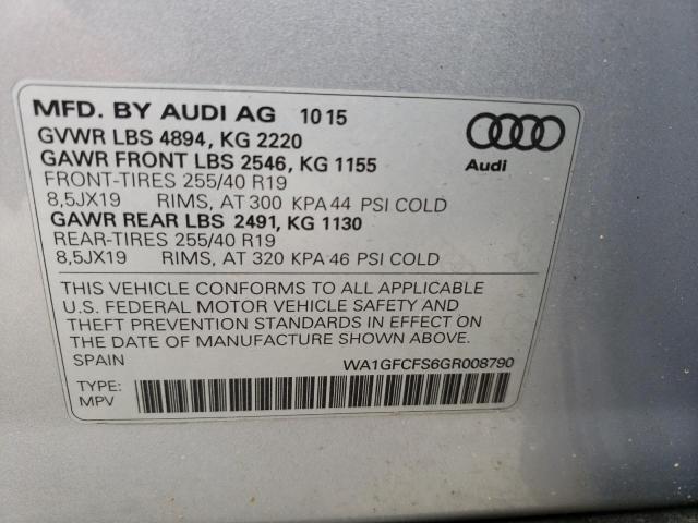 Photo 14 from auction – 2016 AUDI Q3 PRESTIG with VIN WA1GFCFS6GR008790