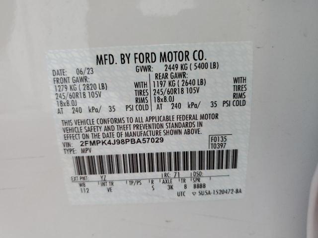 Photo 14 from auction – 2023 FORD EDGE SEL with VIN 2FMPK4J98PBA57029
