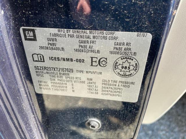 Photo 10 from auction – 2007 SATURN OUTLOOK XR with VIN 5GZER237X7J167629