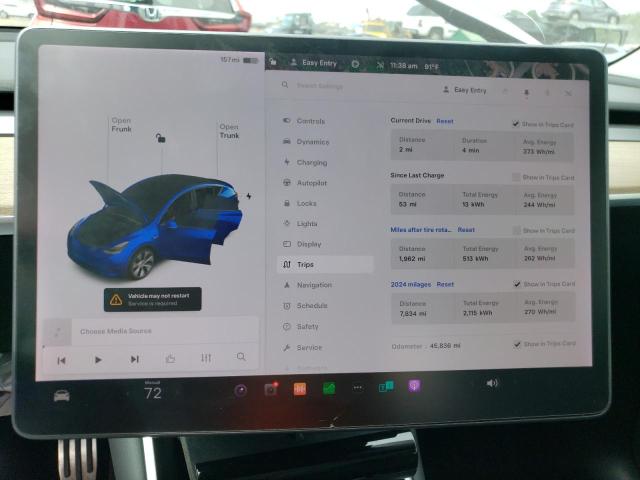 Photo 9 from auction – 2021 TESLA MODEL Y with VIN 5YJYGDEE5MF117512