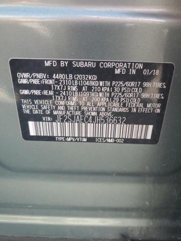 Photo 14 from auction – 2018 SUBARU FORESTER 2 with VIN JF2SJAEC4JH536632