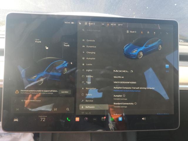 Photo 9 from auction – 2022 TESLA MODEL 3 with VIN 5YJ3E1EAXNF142693