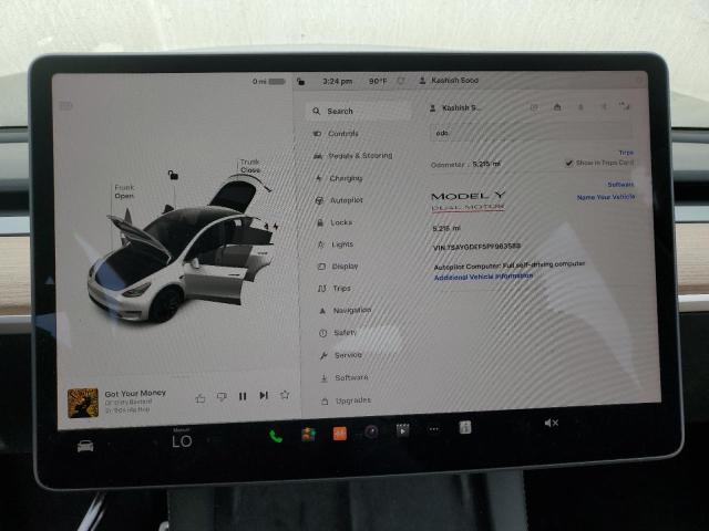 Photo 9 from auction – 2023 TESLA MODEL Y with VIN 7SAYGDEF5PF963588