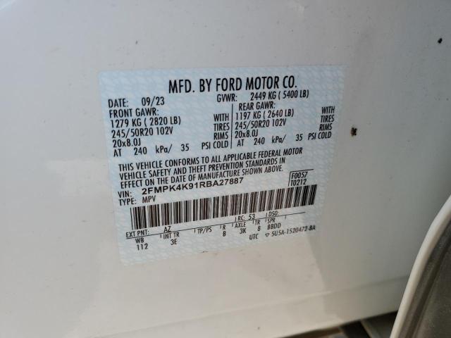 Photo 14 from auction – 2024 FORD EDGE TITAN with VIN 2FMPK4K91RBA27887