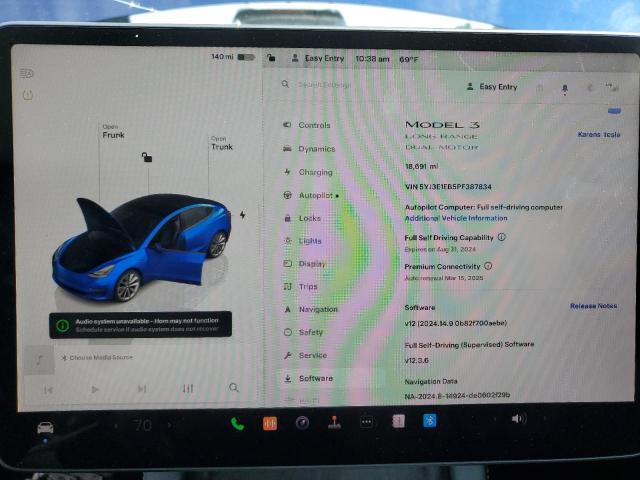 Photo 9 from auction – 2023 TESLA MODEL 3 with VIN 5YJ3E1EB5PF387834