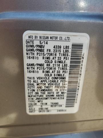 Photo 14 from auction – 2014 NISSAN ROGUE SELE with VIN JN8AS5MT7EW614259