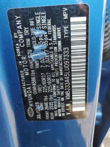 Photo 14 from auction – 2020 HYUNDAI TUCSON LIM with VIN KM8J33A45LU097333