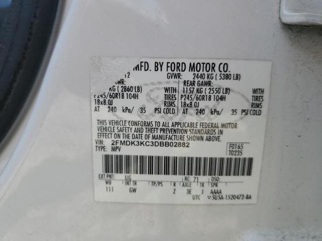 Photo 14 from auction – 2013 FORD EDGE LIMIT with VIN 2FMDK3KC3DBB02882