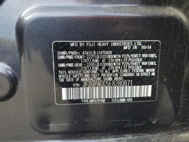 Photo 14 from auction – 2014 SUBARU XV CROSSTR with VIN JF2GPACC5E8280871