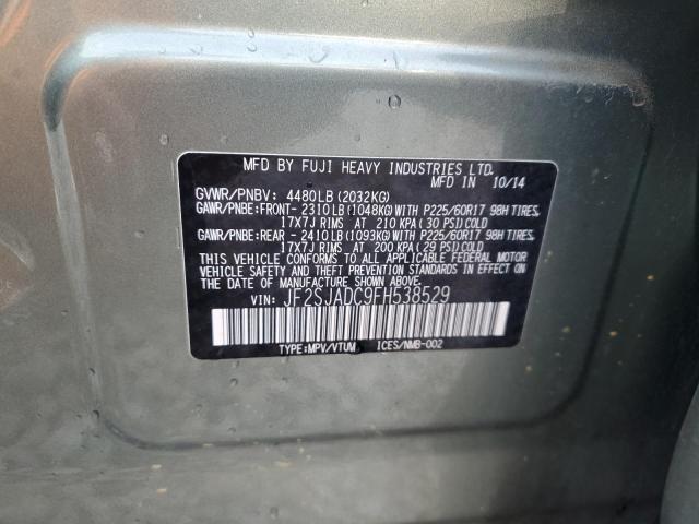 Photo 14 from auction – 2015 SUBARU FORESTER 2 with VIN JF2SJADC9FH538529