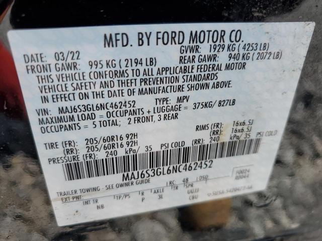 Photo 14 from auction – 2022 FORD ECOSPORT S with VIN MAJ6S3GL6NC462452
