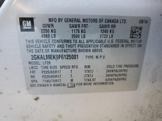 Photo 14 from auction – 2015 GMC TERRAIN SL with VIN 2GKALMEK9F6125001