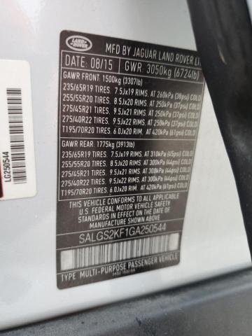 Photo 14 from auction – 2016 LAND ROVER RANGE ROVE with VIN SALGS2KF1GA250544