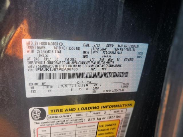 Photo 14 from auction – 2023 FORD EXPEDITION with VIN 1FMJK1J87PEA06766