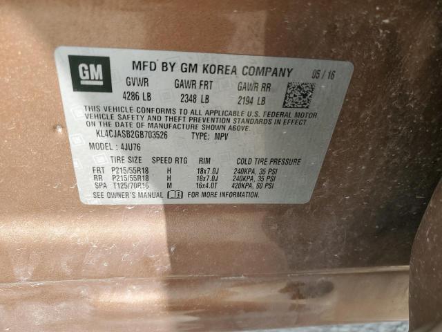 Photo 14 from auction – 2016 BUICK ENCORE with VIN KL4CJASB2GB703526